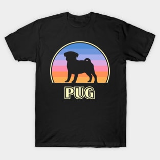 Pug Vintage Sunset Dog T-Shirt